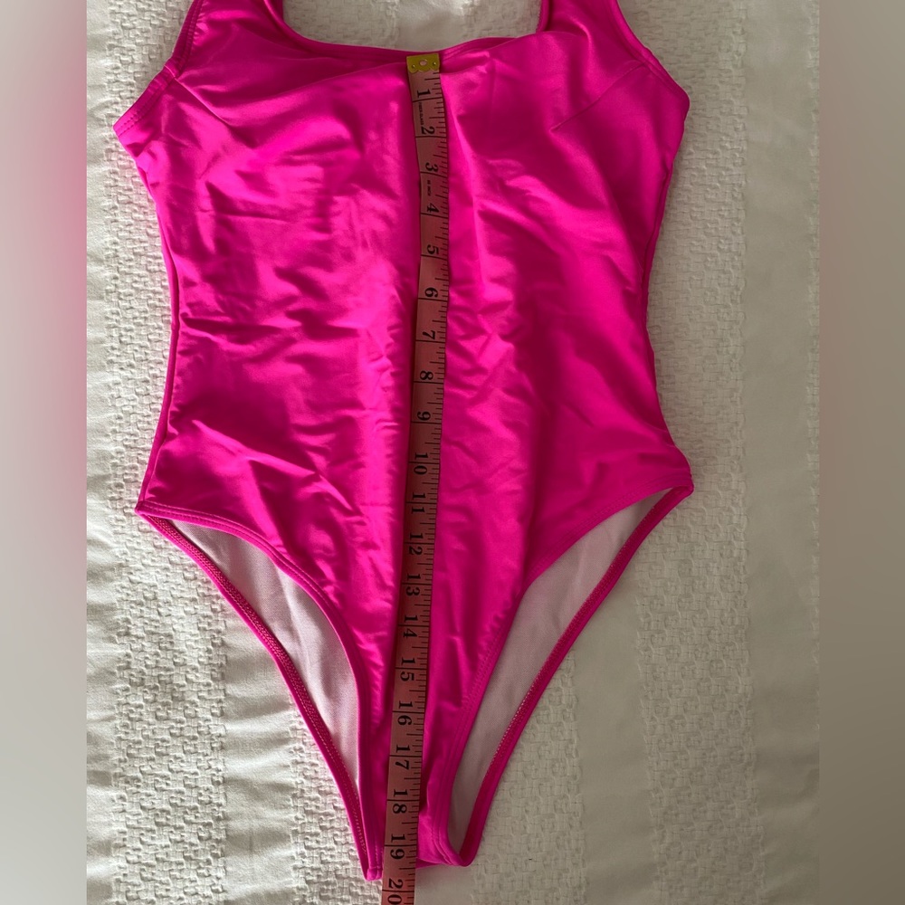 One Piece Retro U Back Swimsuits Tummy Control Padding Bathing Suit High Cut - Picture 11 of 16